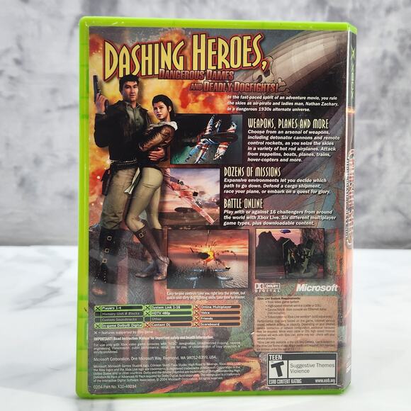 XBox Live Crimson Skies High Road to Revenge Teen Manual Microsoft video Games - Picture 2 of 4